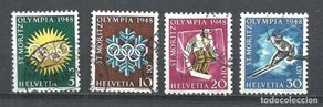 Sellos: SELLO SUIZA YVERT 449 a 452 AÑO 1948 USADO PRO JUVENTUTE